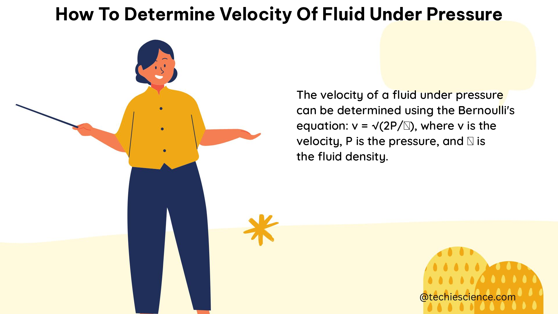 how to determine velocity of fluid under pressure