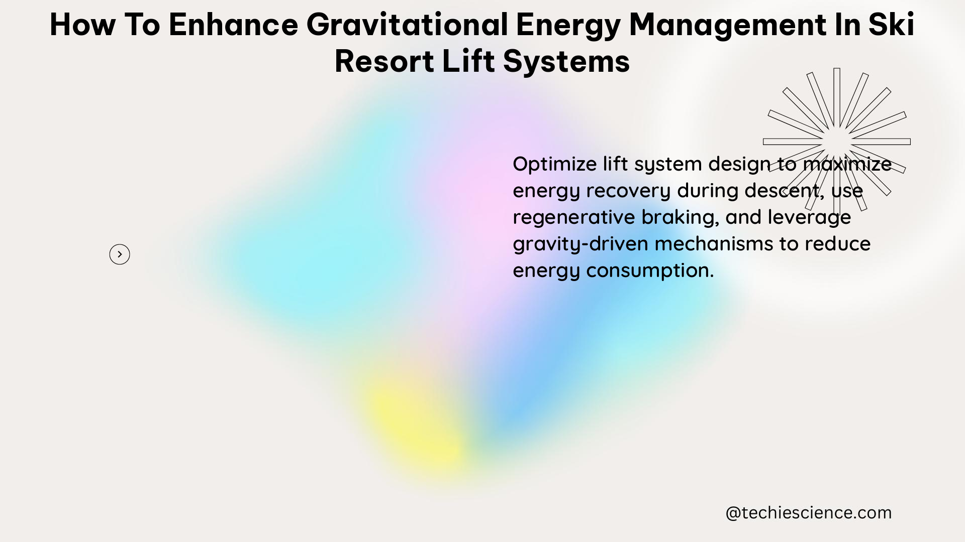 how to enhance gravitational energy management in ski resort lift systems