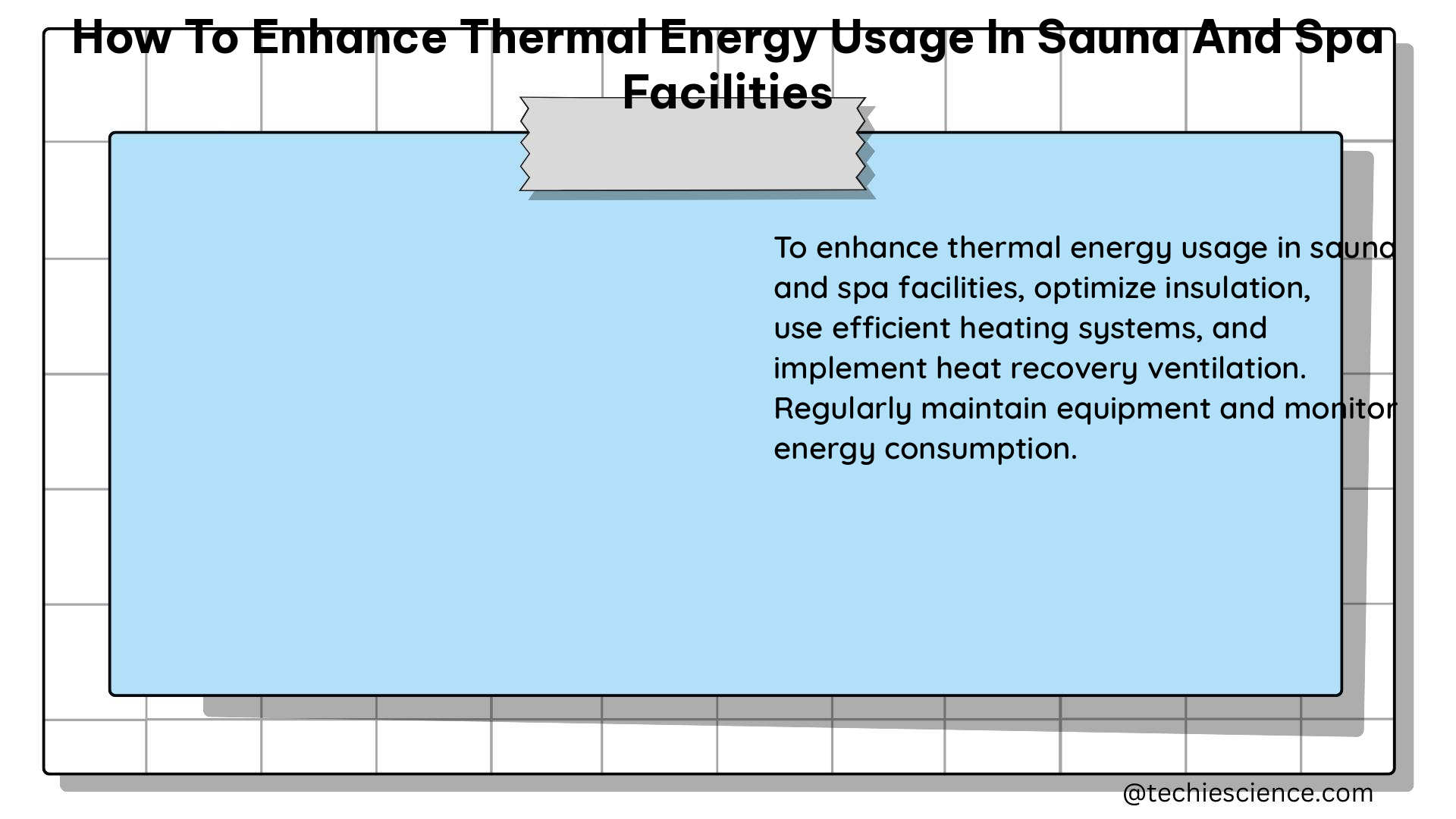 how to enhance thermal energy usage in sauna and spa facilities