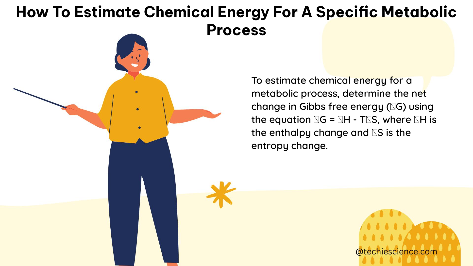 how to estimate chemical energy for a specific metabolic process