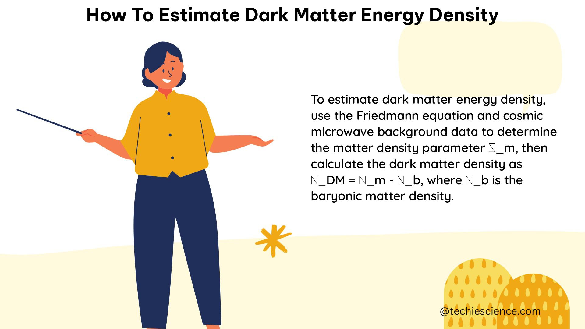 how to estimate dark matter energy density