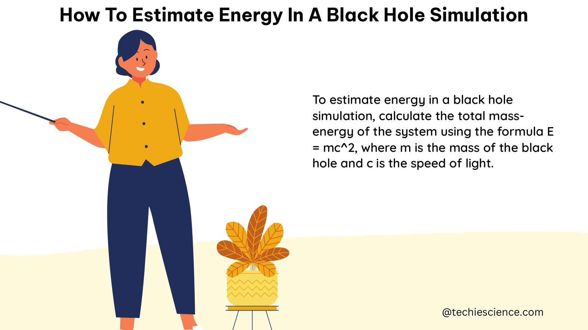 how to estimate energy in a black hole simulation