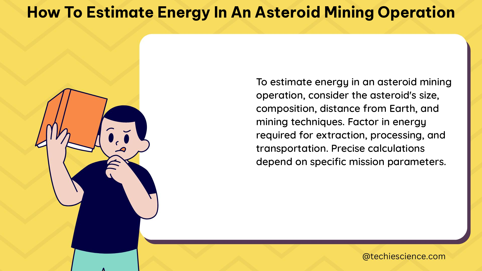 how to estimate energy in an asteroid mining operation