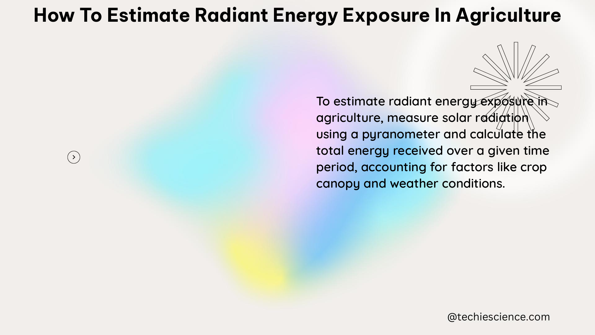 how to estimate radiant energy exposure in agriculture