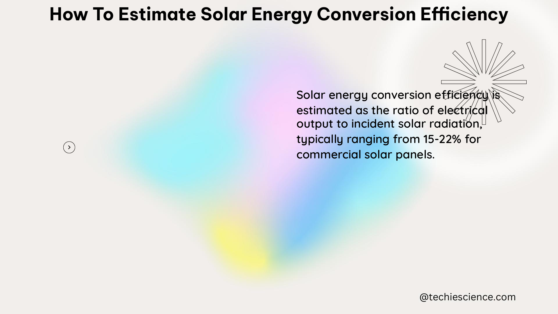 how to estimate solar energy conversion efficiency