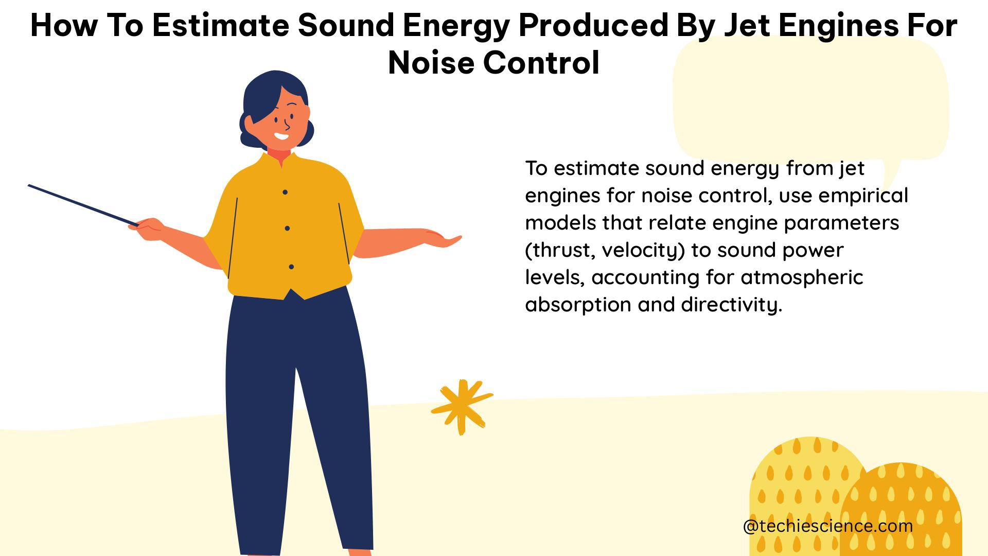 how to estimate sound energy produced by jet engines for noise control