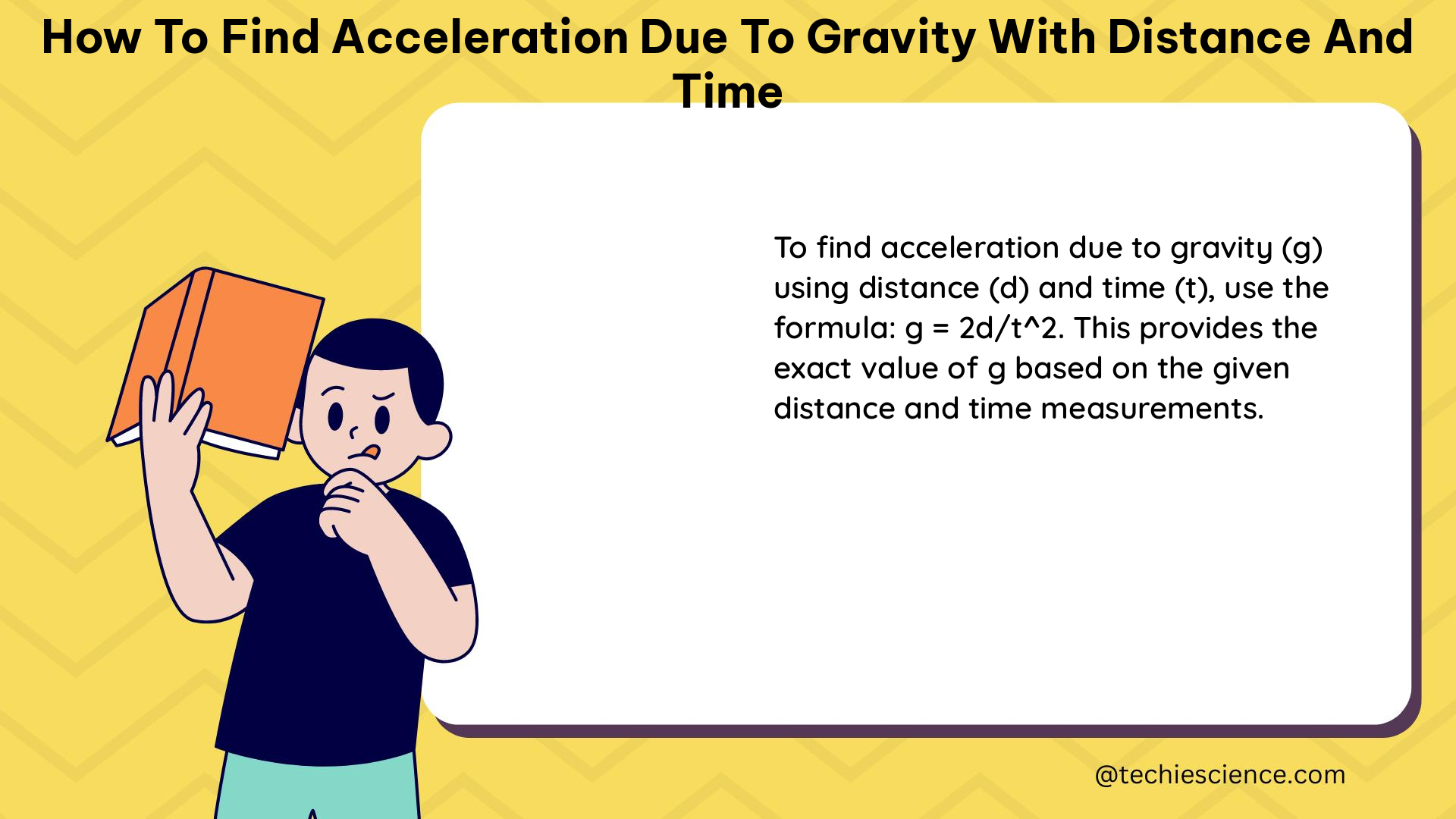 how to find acceleration due to gravity with distance and time