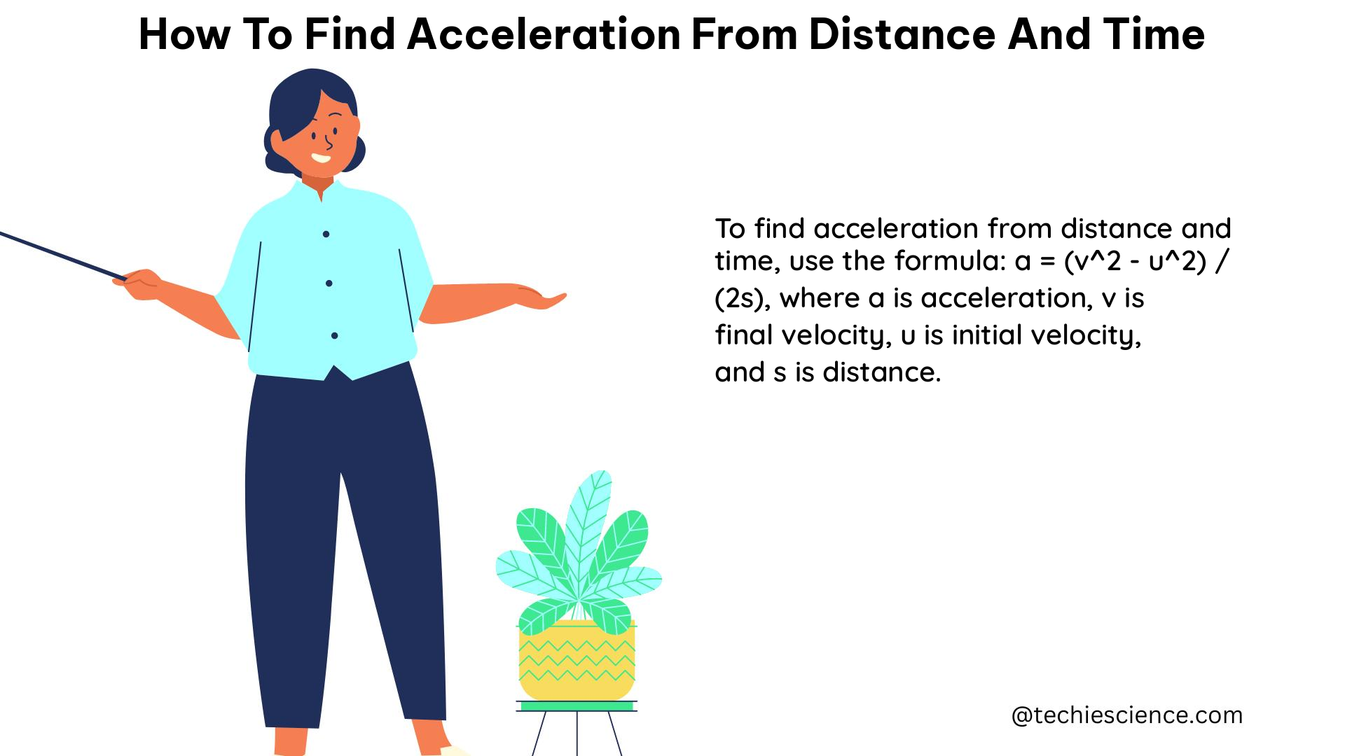 how to find acceleration from distance and time