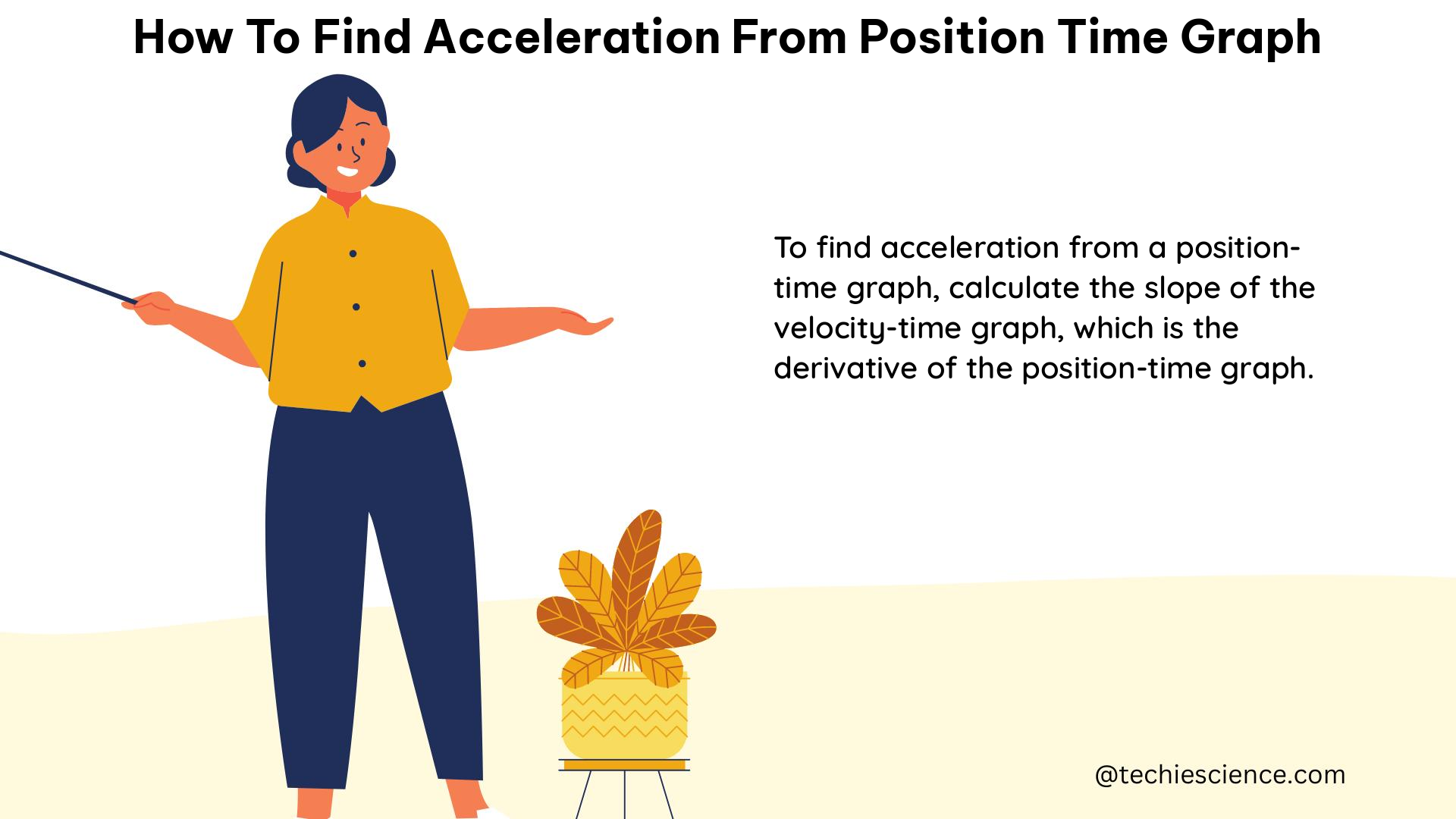 how to find acceleration from position time graph