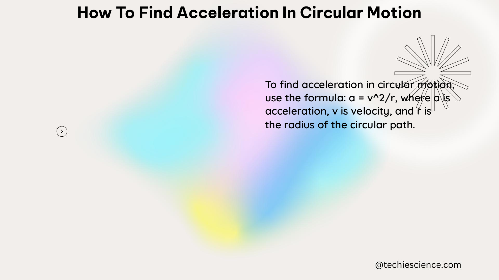 how to find acceleration in circular motion