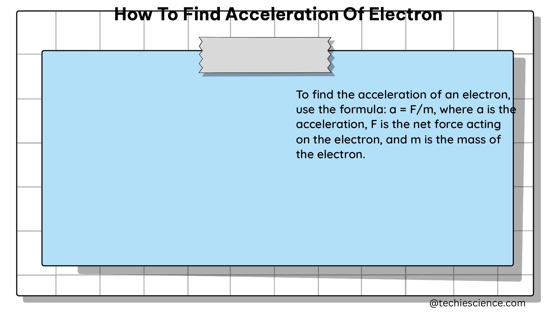 how to find acceleration of electron