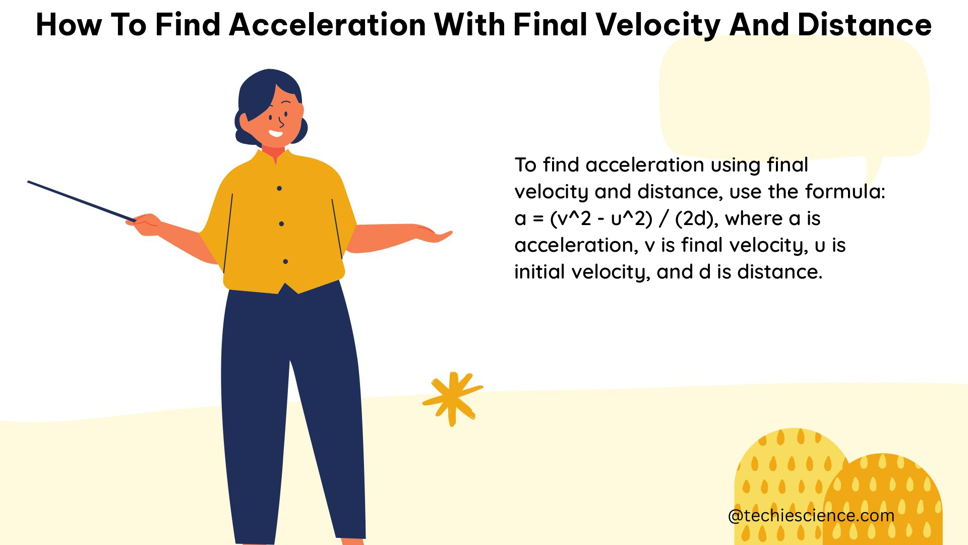 how to find acceleration with final velocity and distance