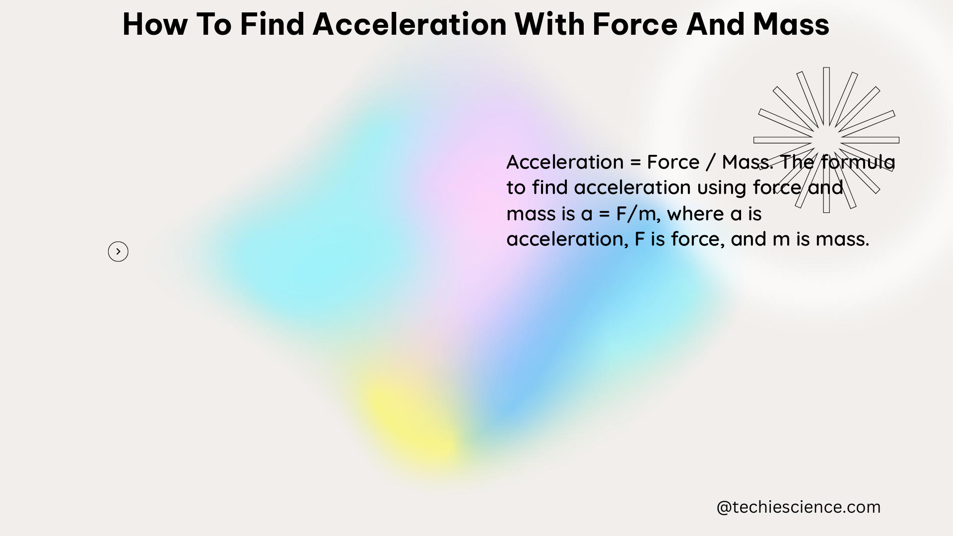 how to find acceleration with force and mass