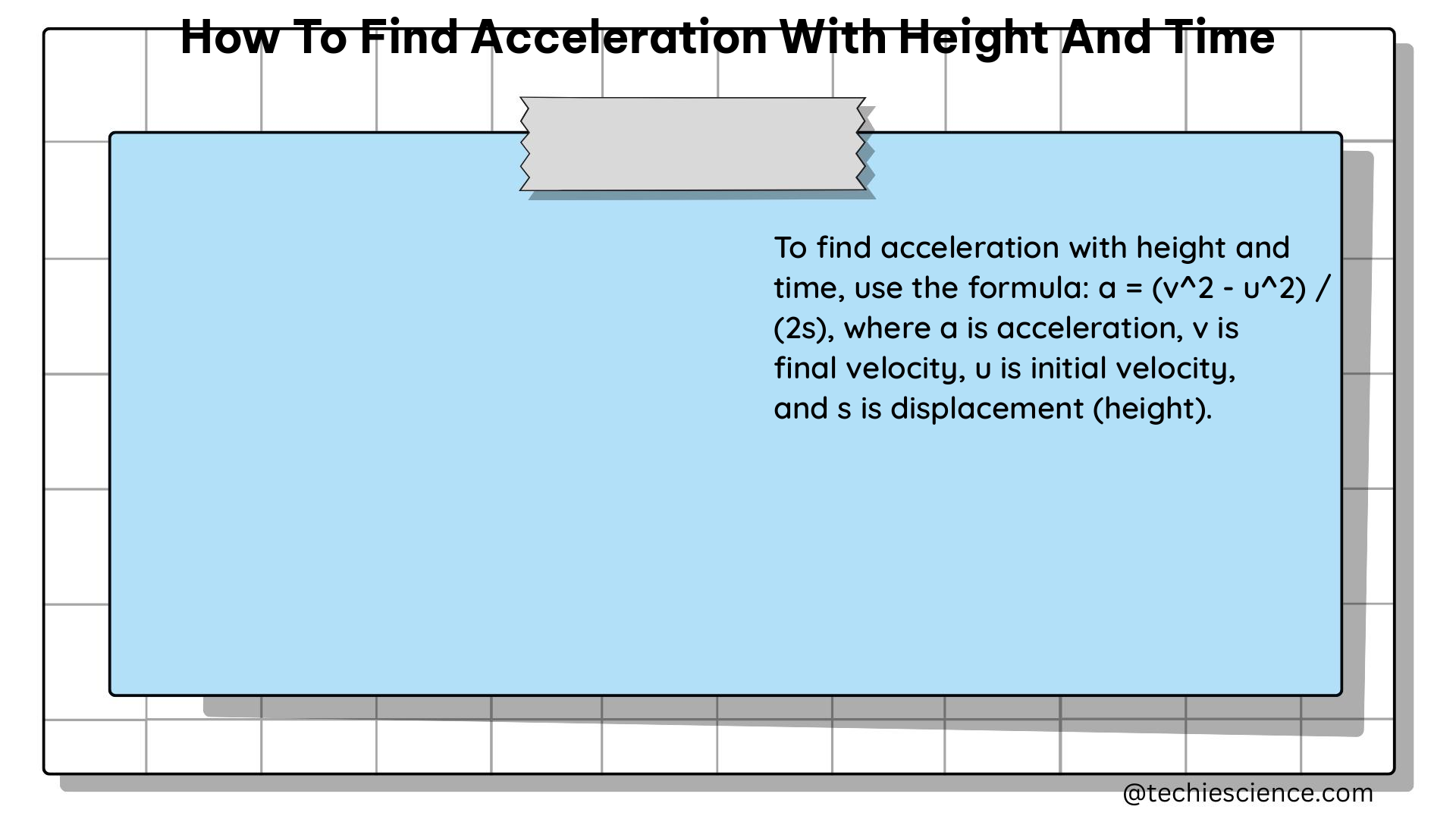 how to find acceleration with height and time