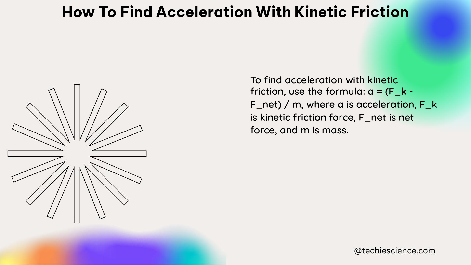 how to find acceleration with kinetic friction