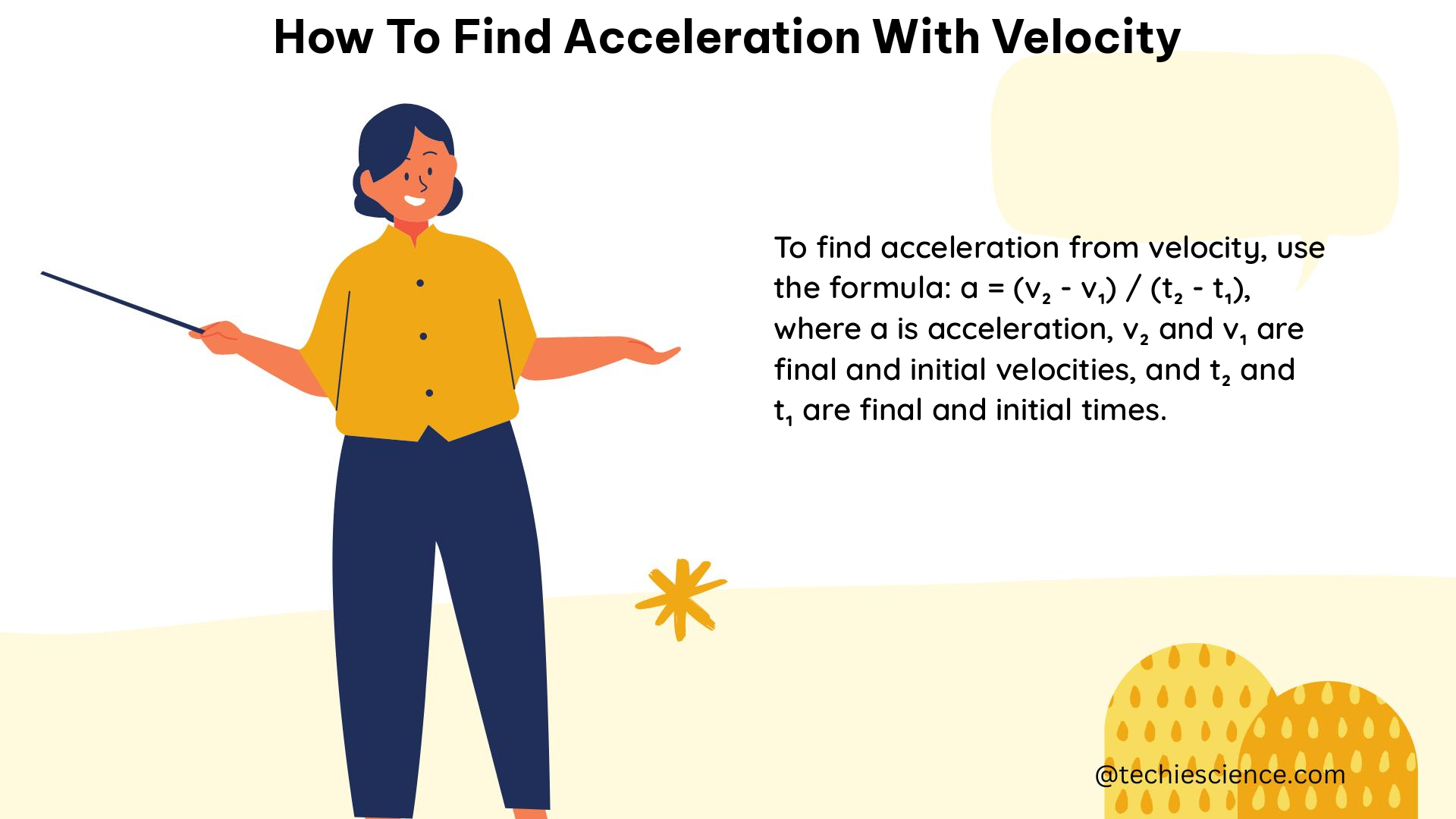 how to find acceleration with velocity