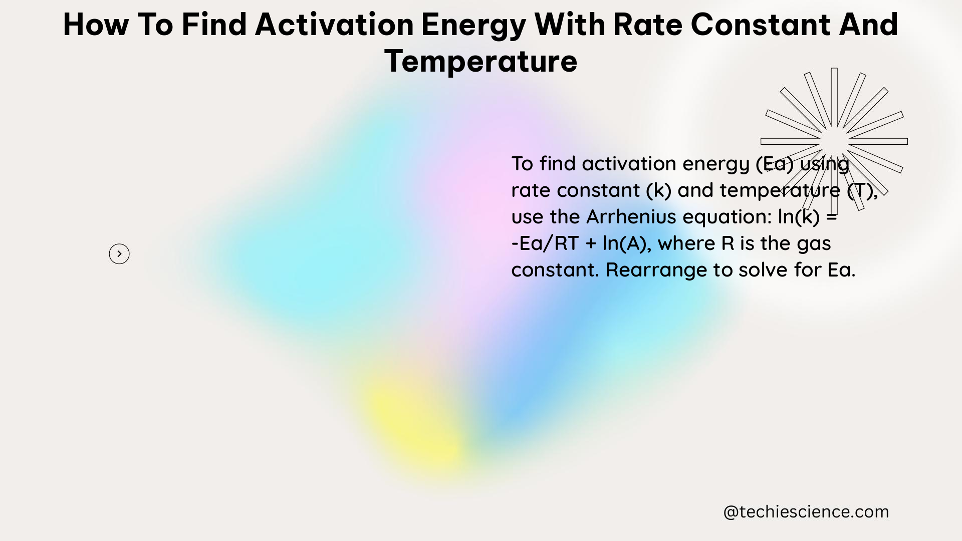 how to find activation energy with rate constant and temperature