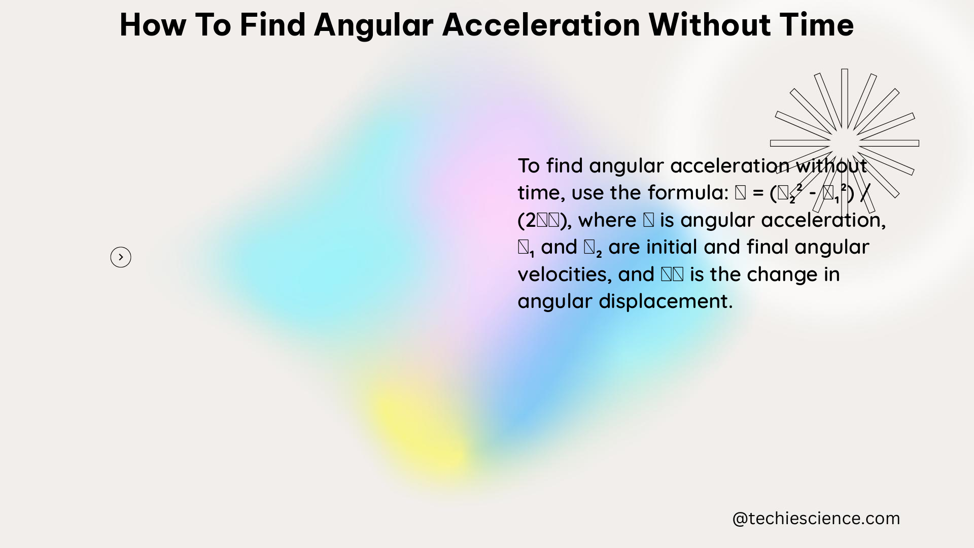 how to find angular acceleration without time