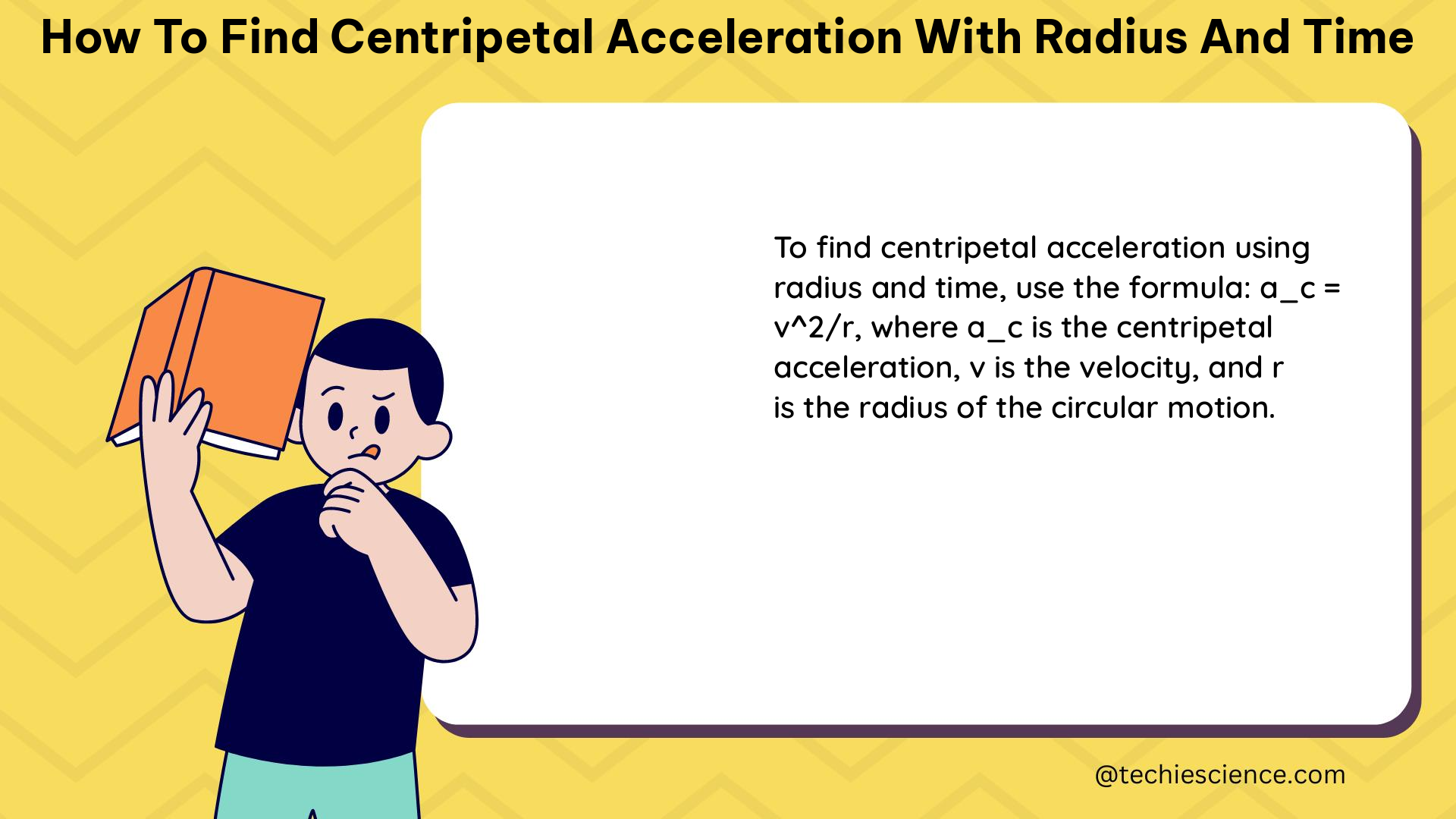 how to find centripetal acceleration with radius and time