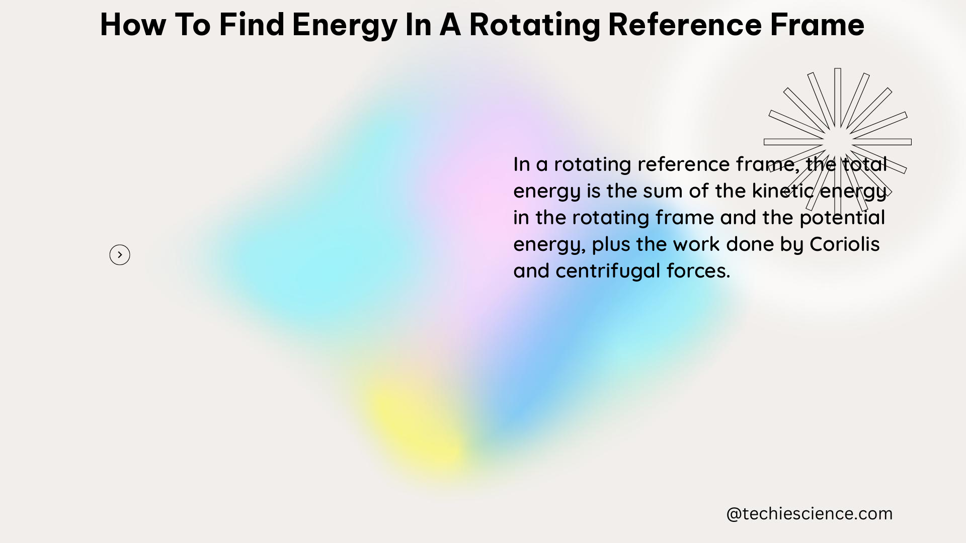 how to find energy in a rotating reference frame