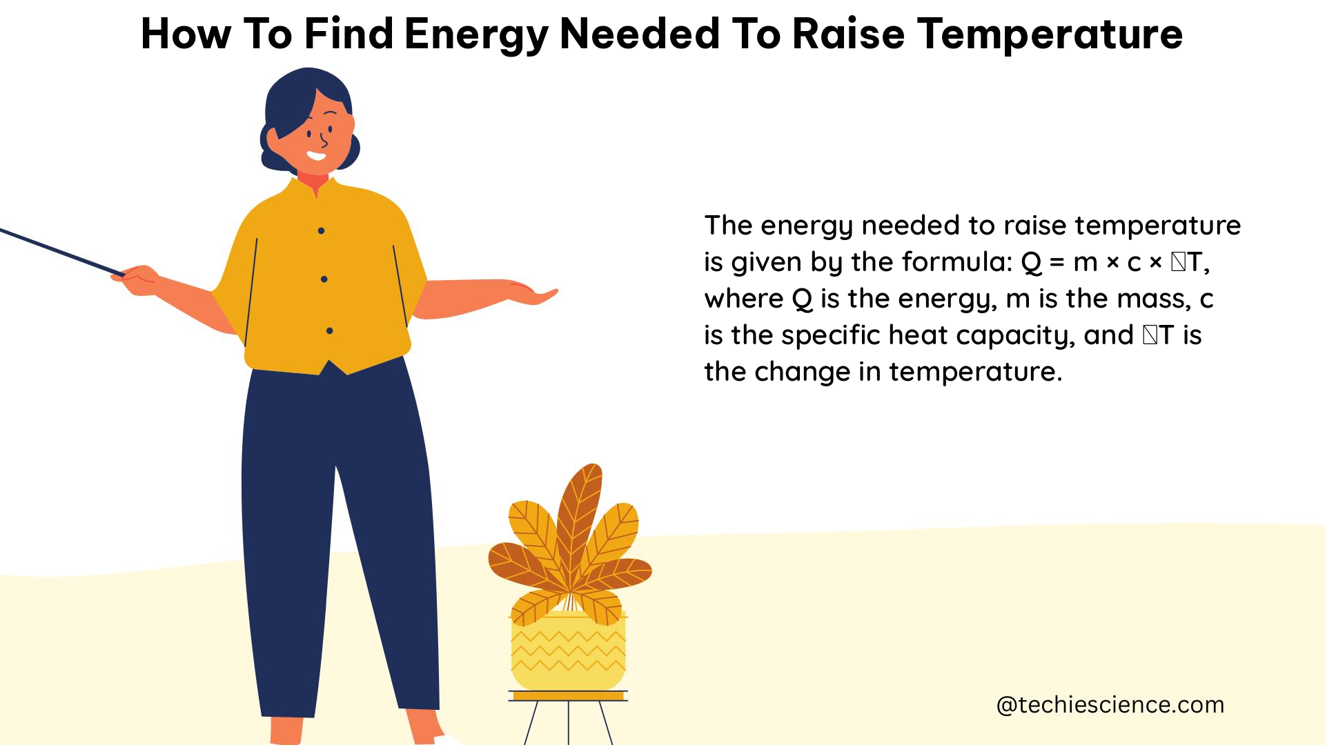 how to find energy needed to raise temperature