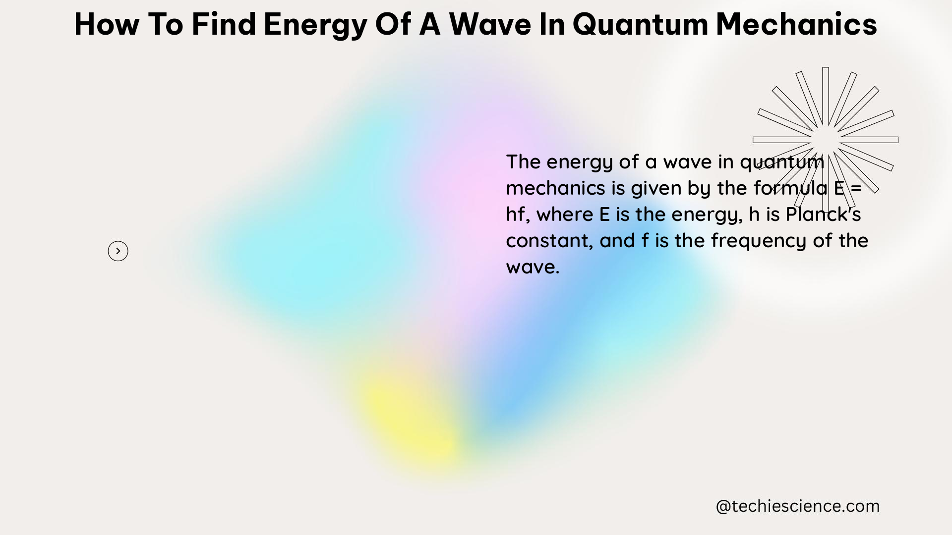 how to find energy of a wave in quantum mechanics