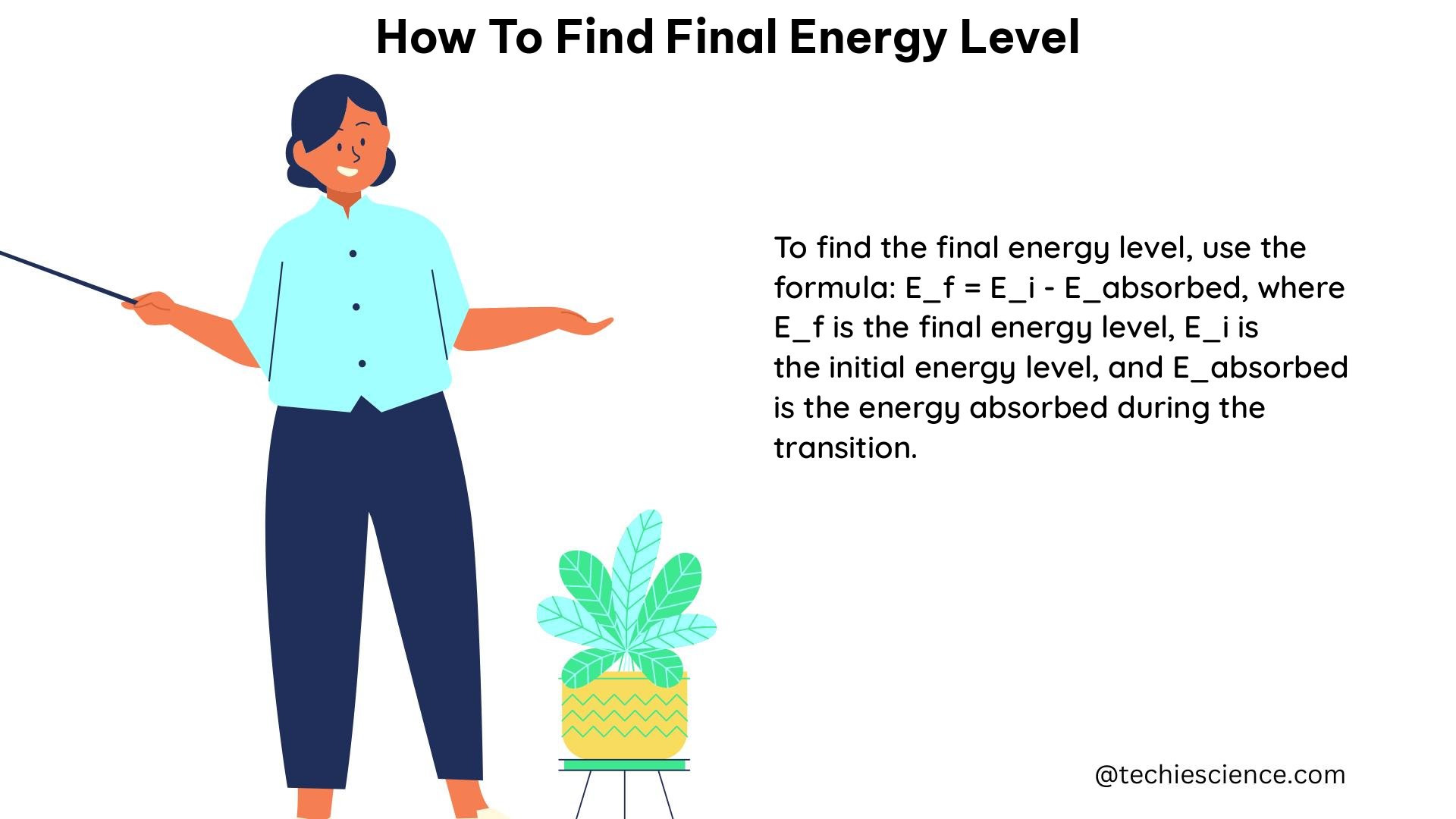 how to find final energy level