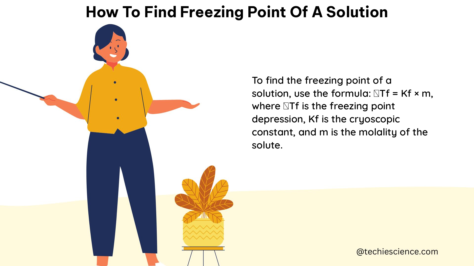 how to find freezing point of a solution