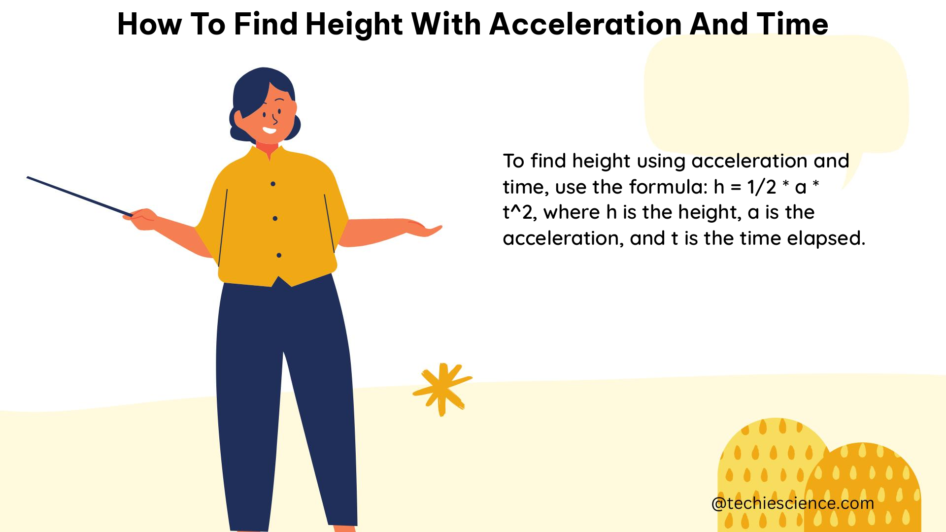 how to find height with acceleration and time