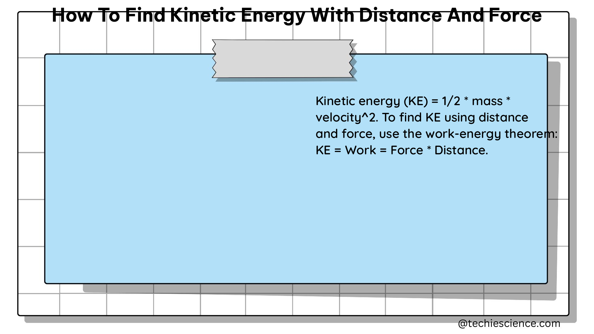 how to find kinetic energy with distance and force