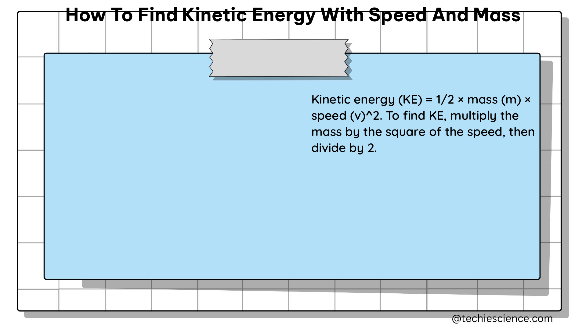 how to find kinetic energy with speed and mass