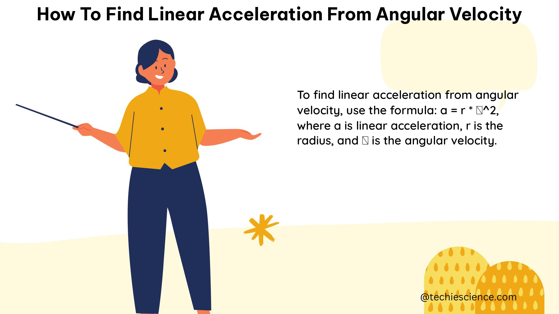 how to find linear acceleration from angular velocity