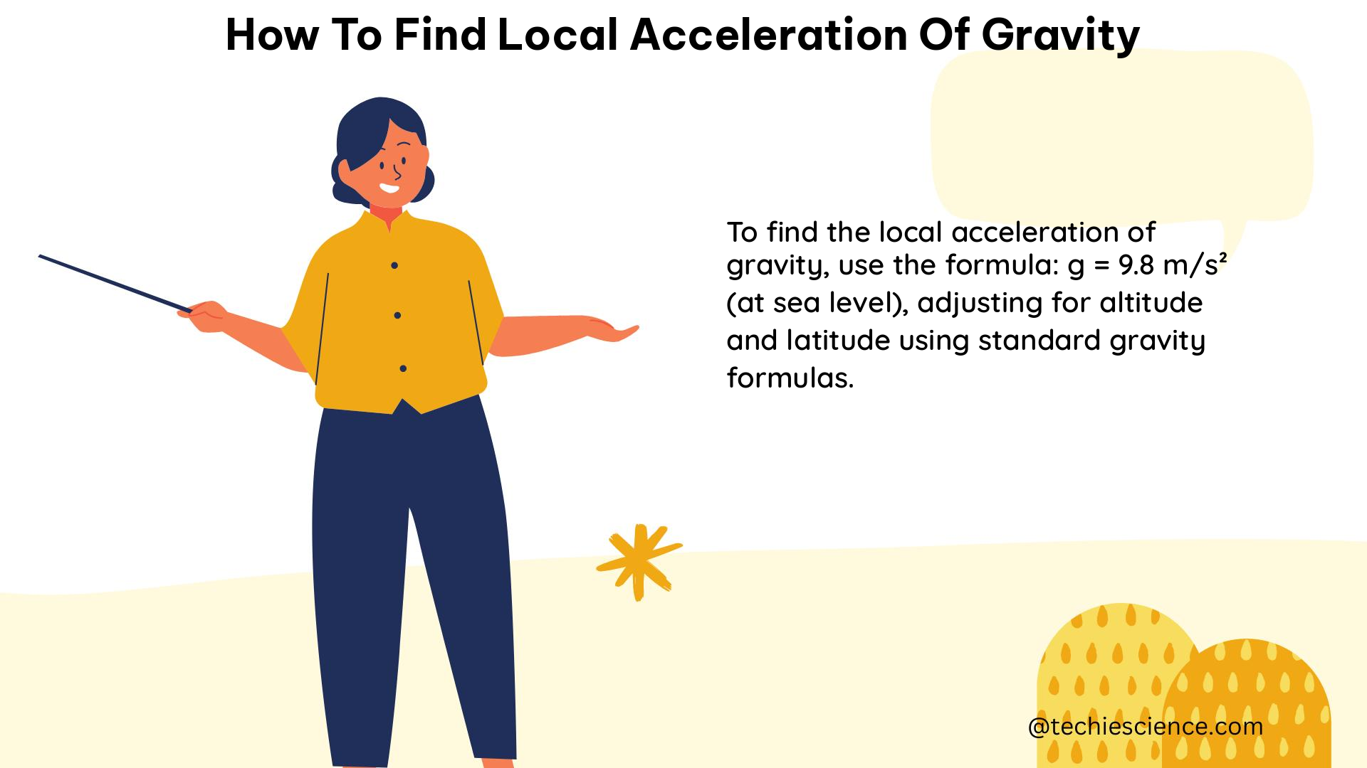 how to find local acceleration of gravity