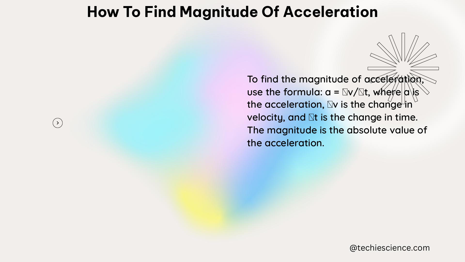 how to find magnitude of acceleration