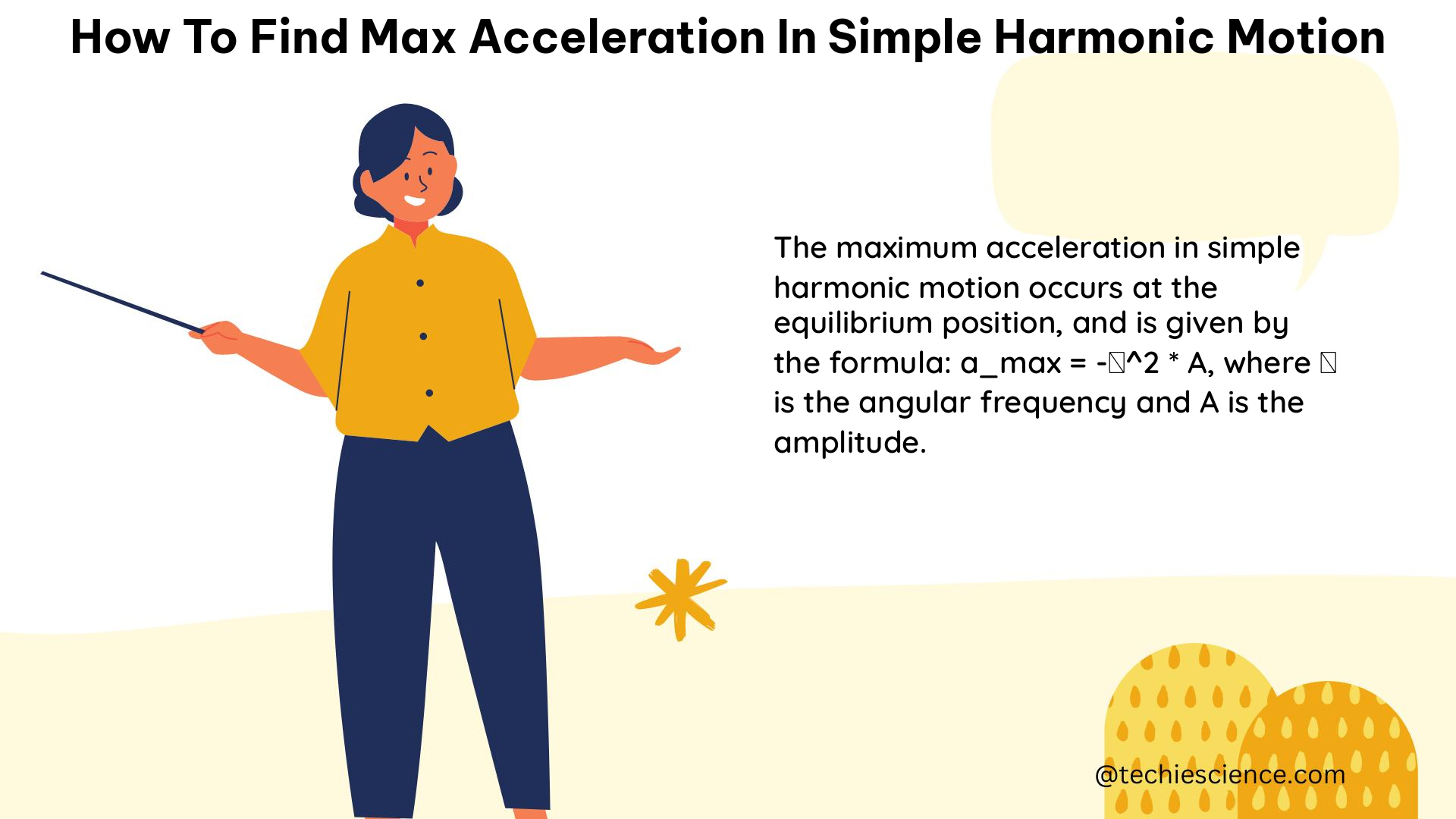 how to find max acceleration in simple harmonic motion