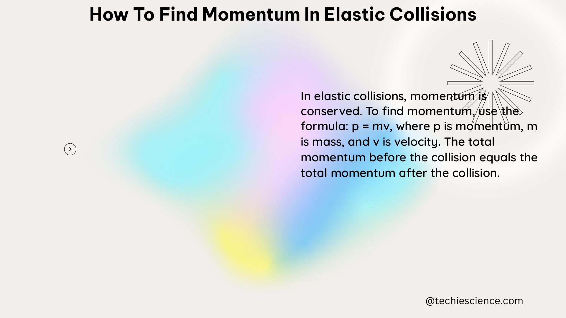 how to find momentum in elastic collisions