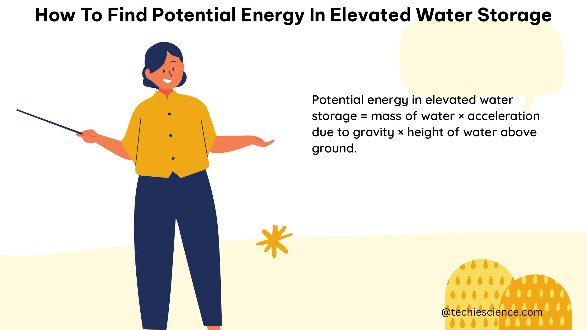 how to find potential energy in elevated water storage