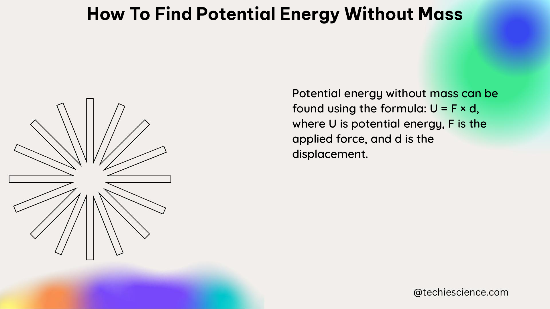 how to find potential energy without mass