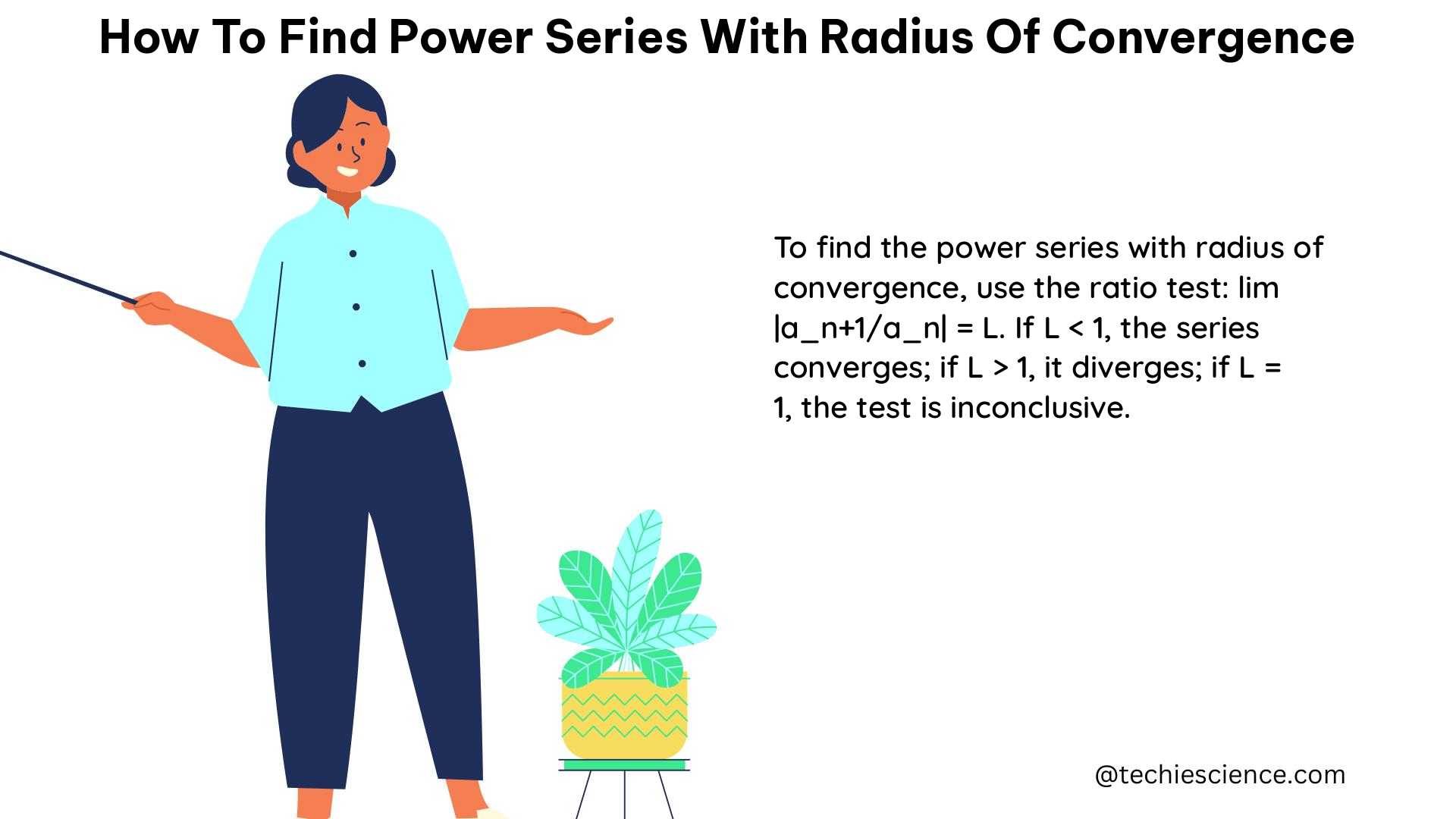 how to find power series with radius of convergence