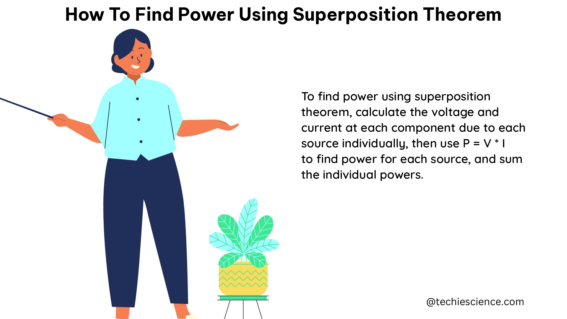 how to find power using superposition theorem