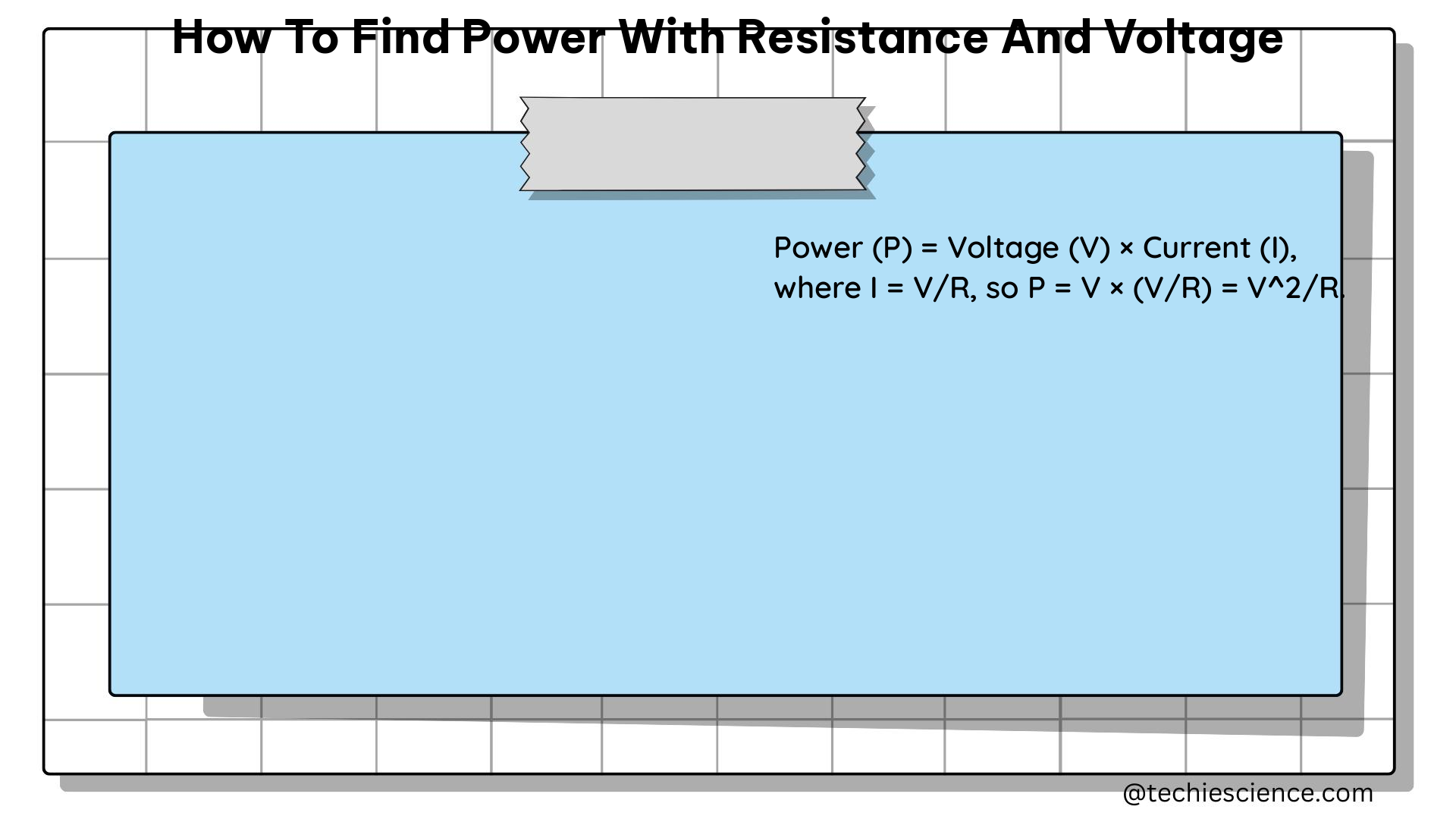 how to find power with resistance and voltage