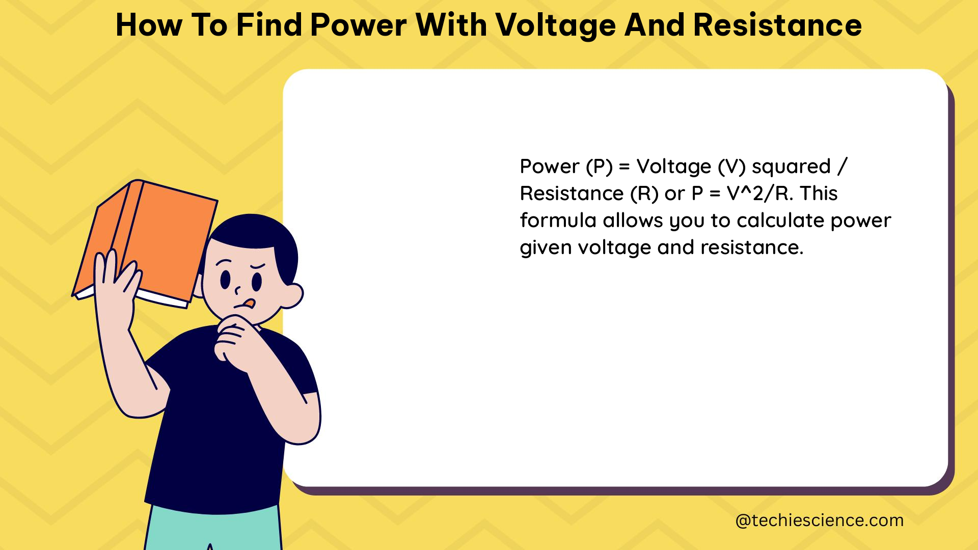 how to find power with voltage and resistance