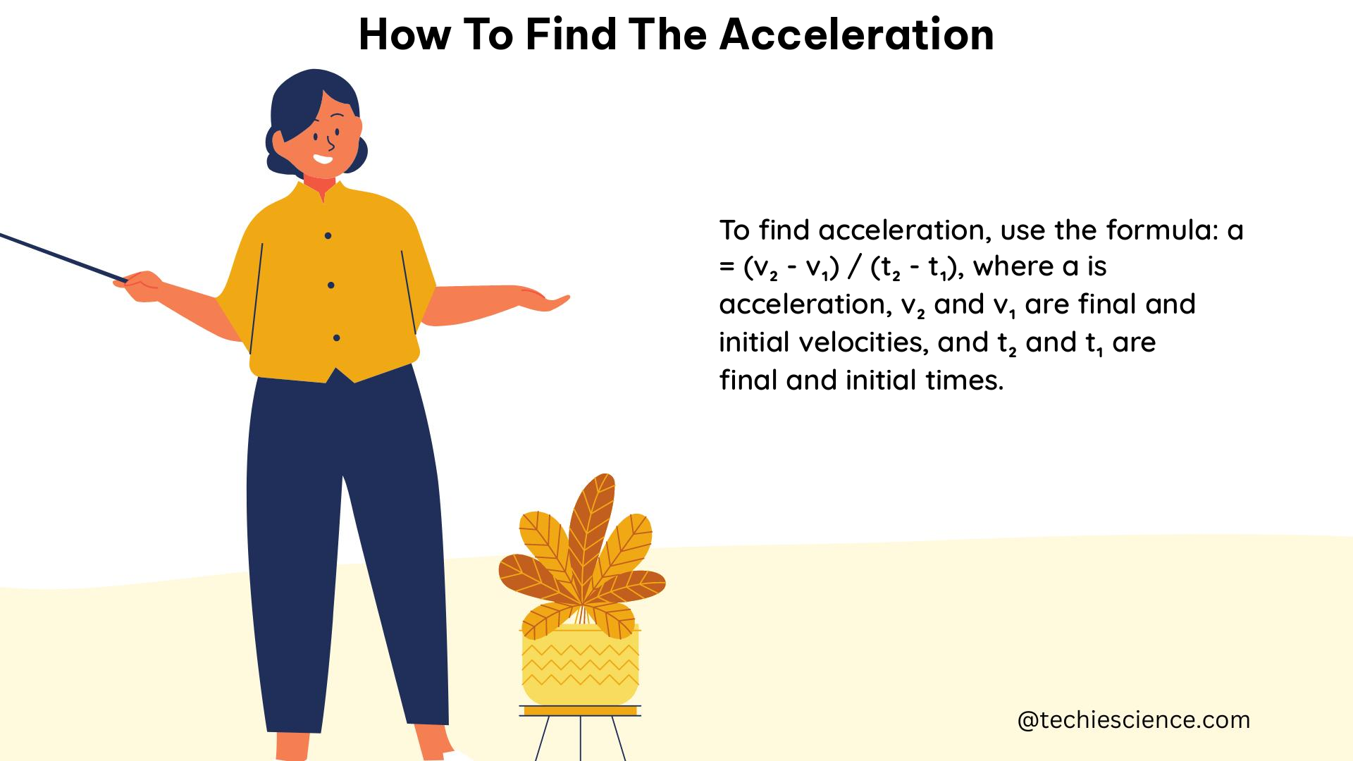 how to find the acceleration