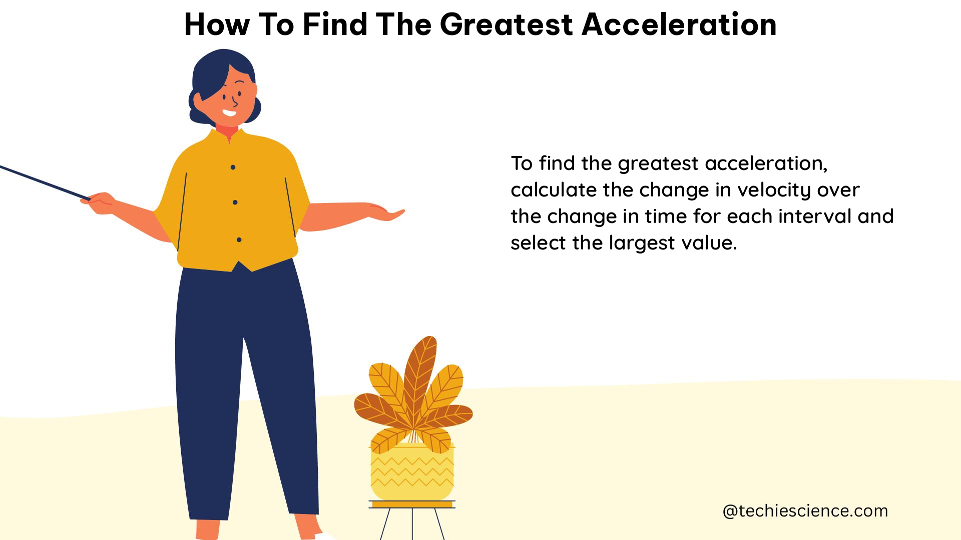 how to find the greatest acceleration