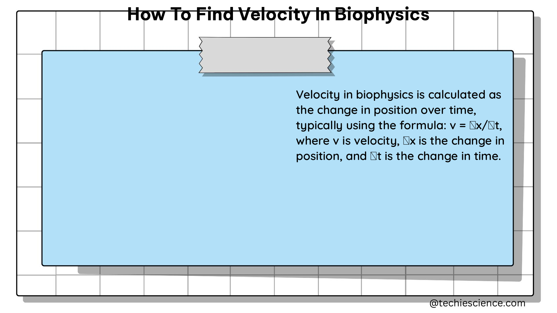 how to find velocity in biophysics