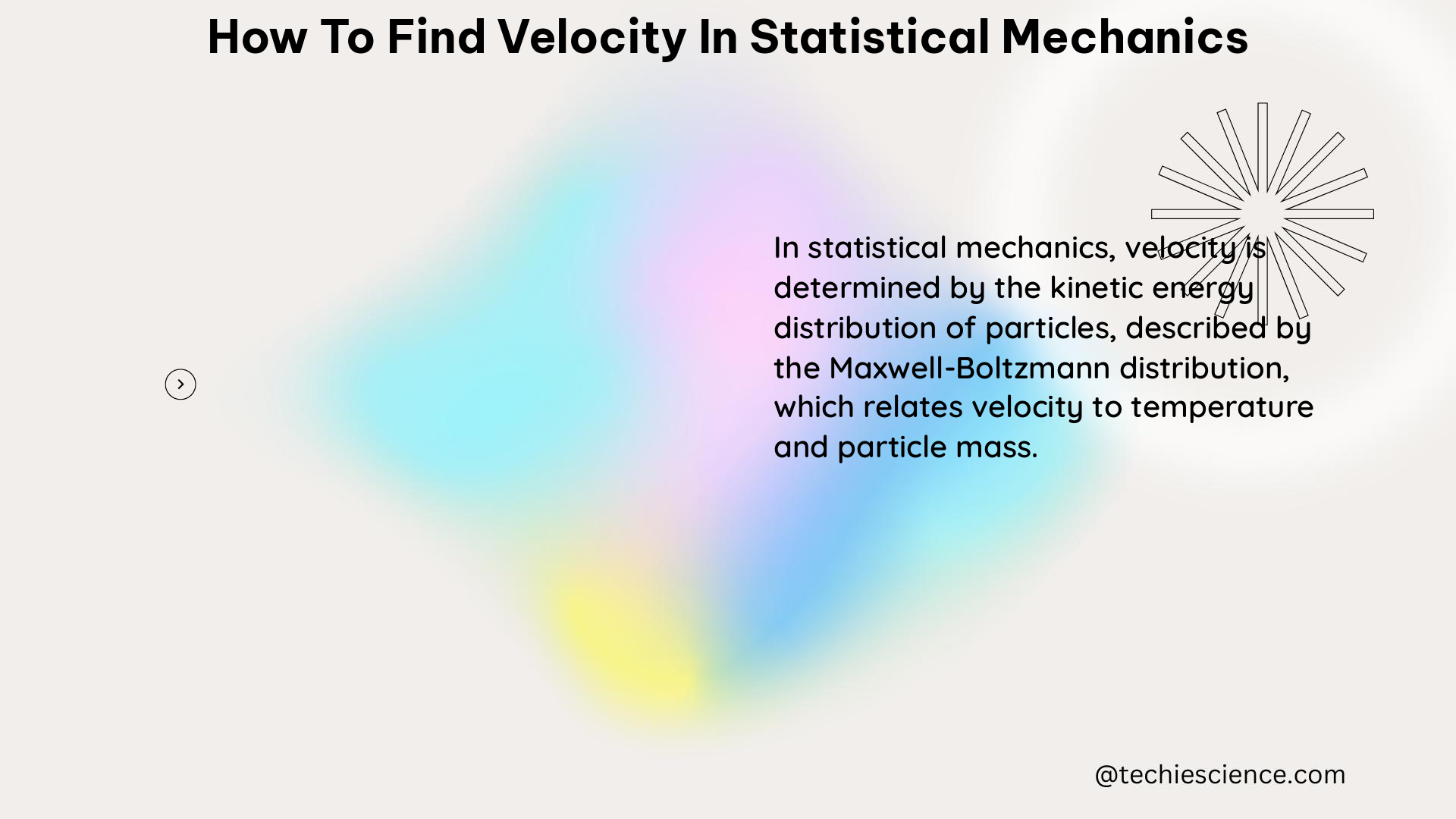 how to find velocity in statistical mechanics