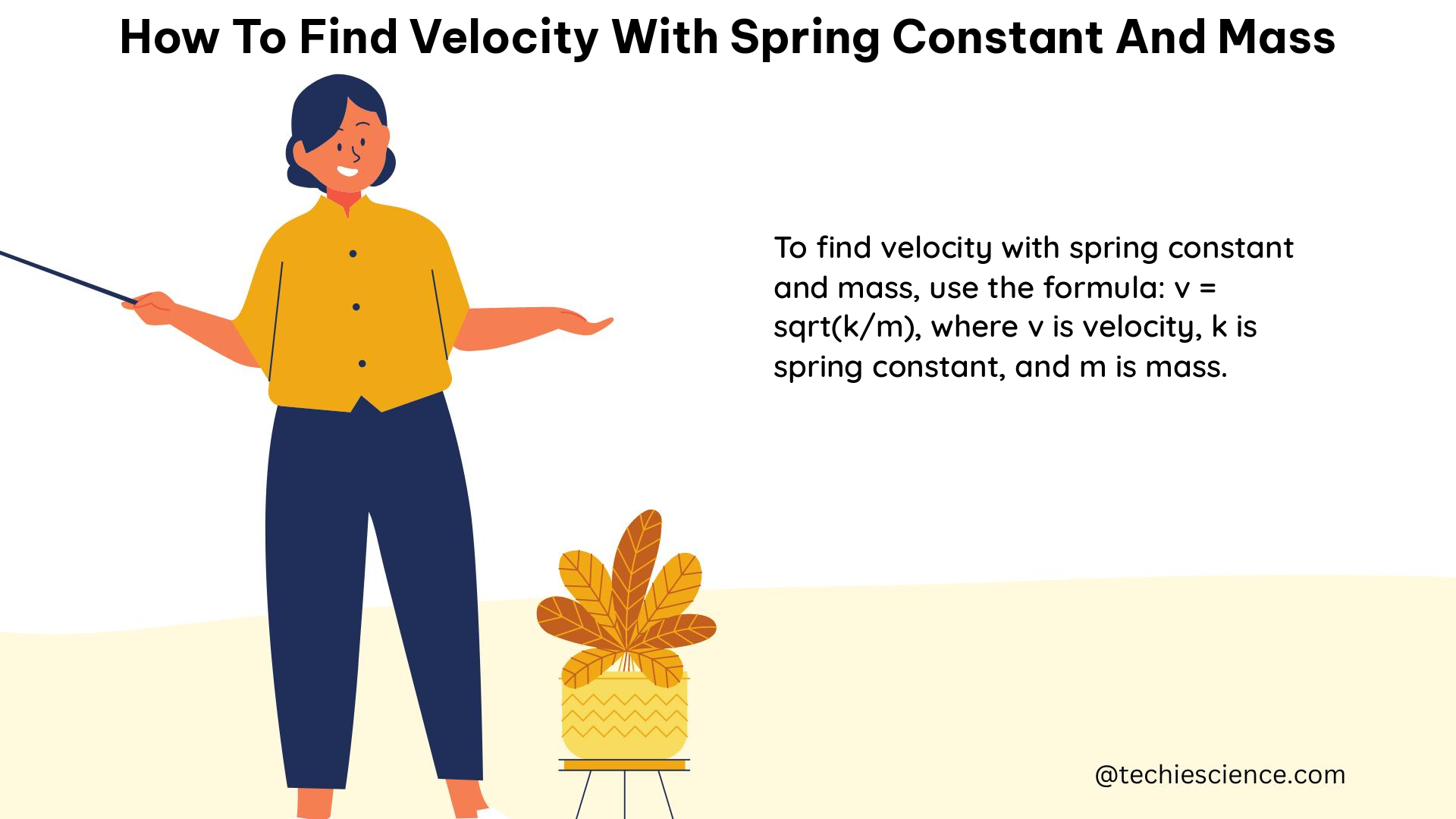 how to find velocity with spring constant and mass