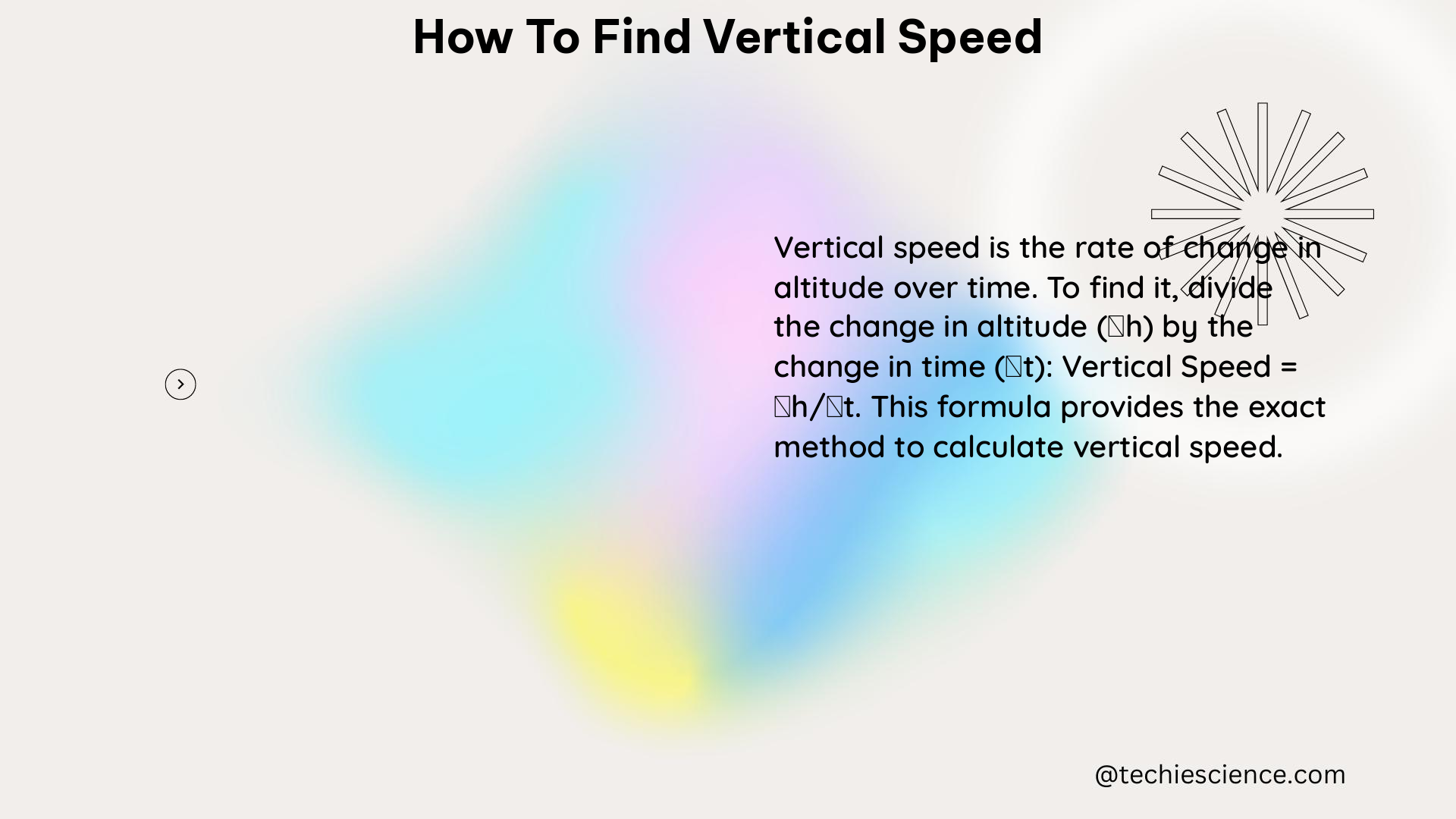 how to find vertical speed