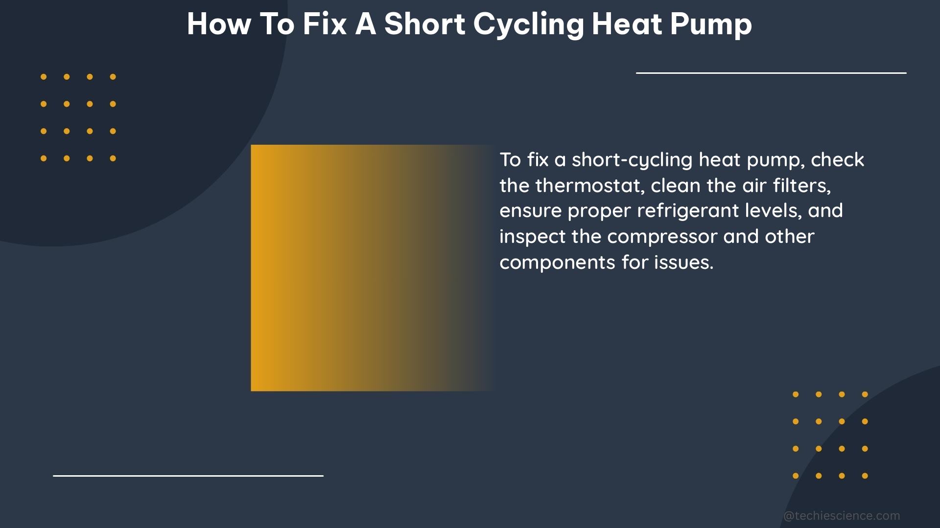 how to fix a short cycling heat pump