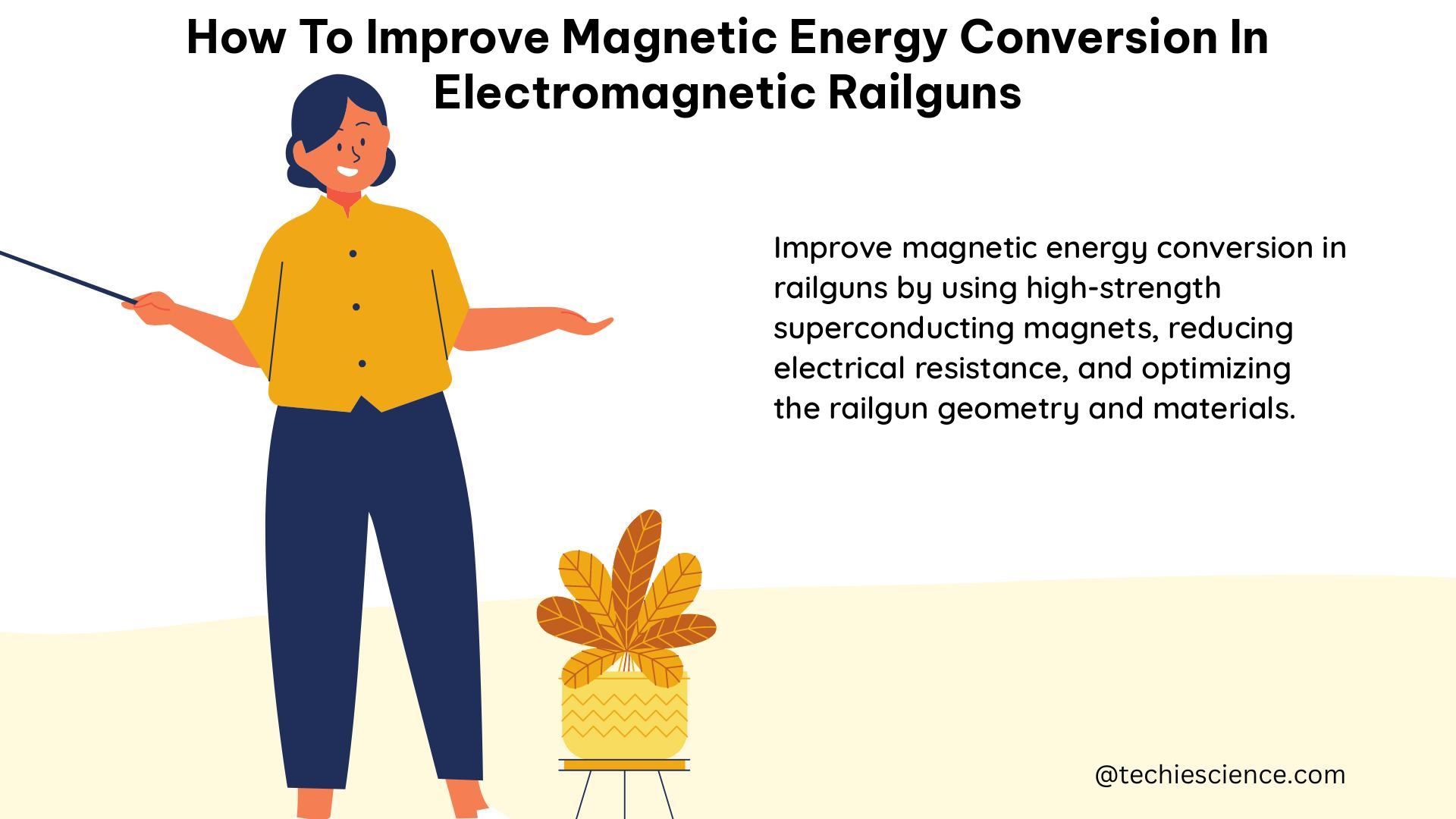 how to improve magnetic energy conversion in electromagnetic railguns